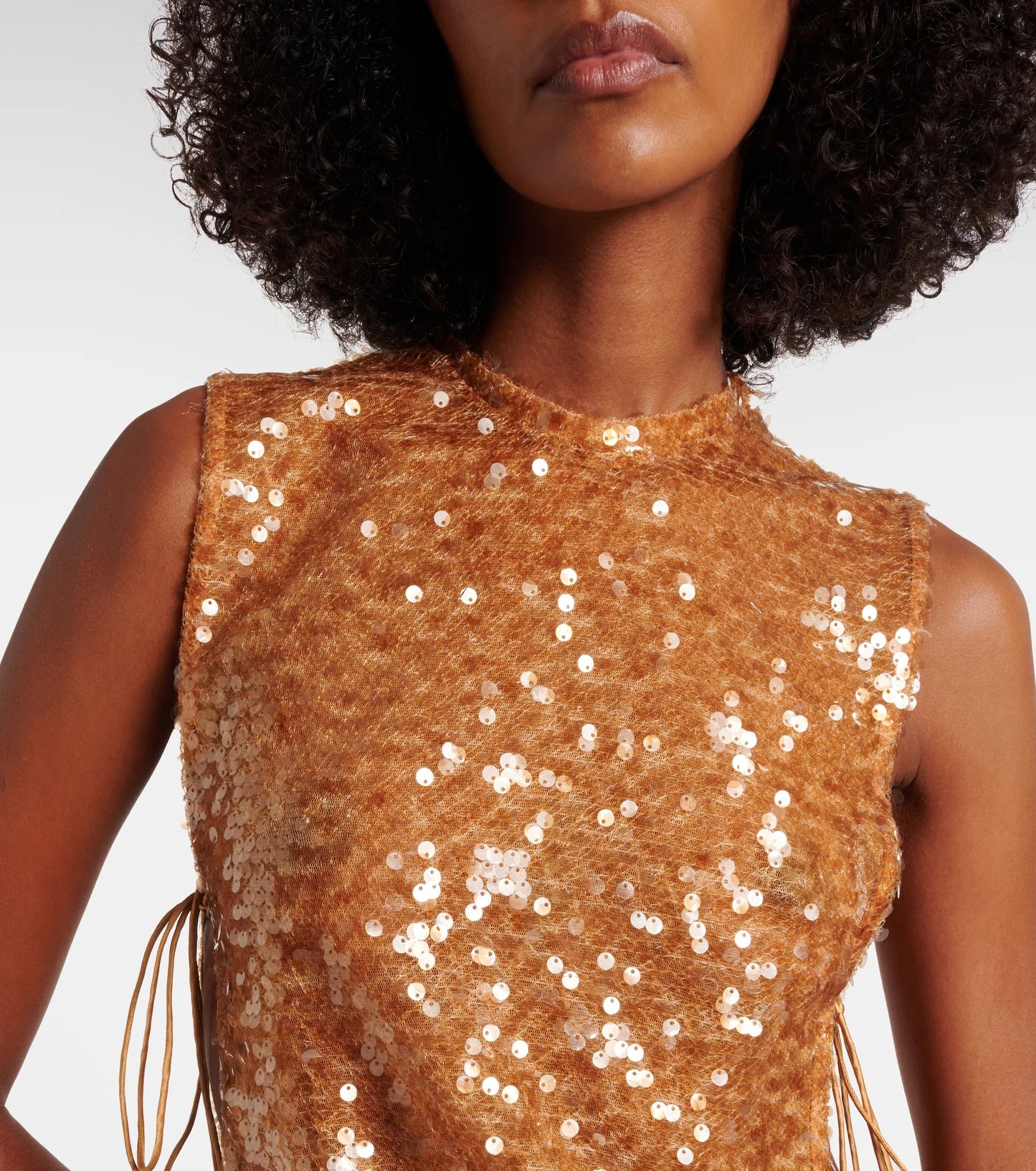 Sequin Maxi Dress Orange HV0014