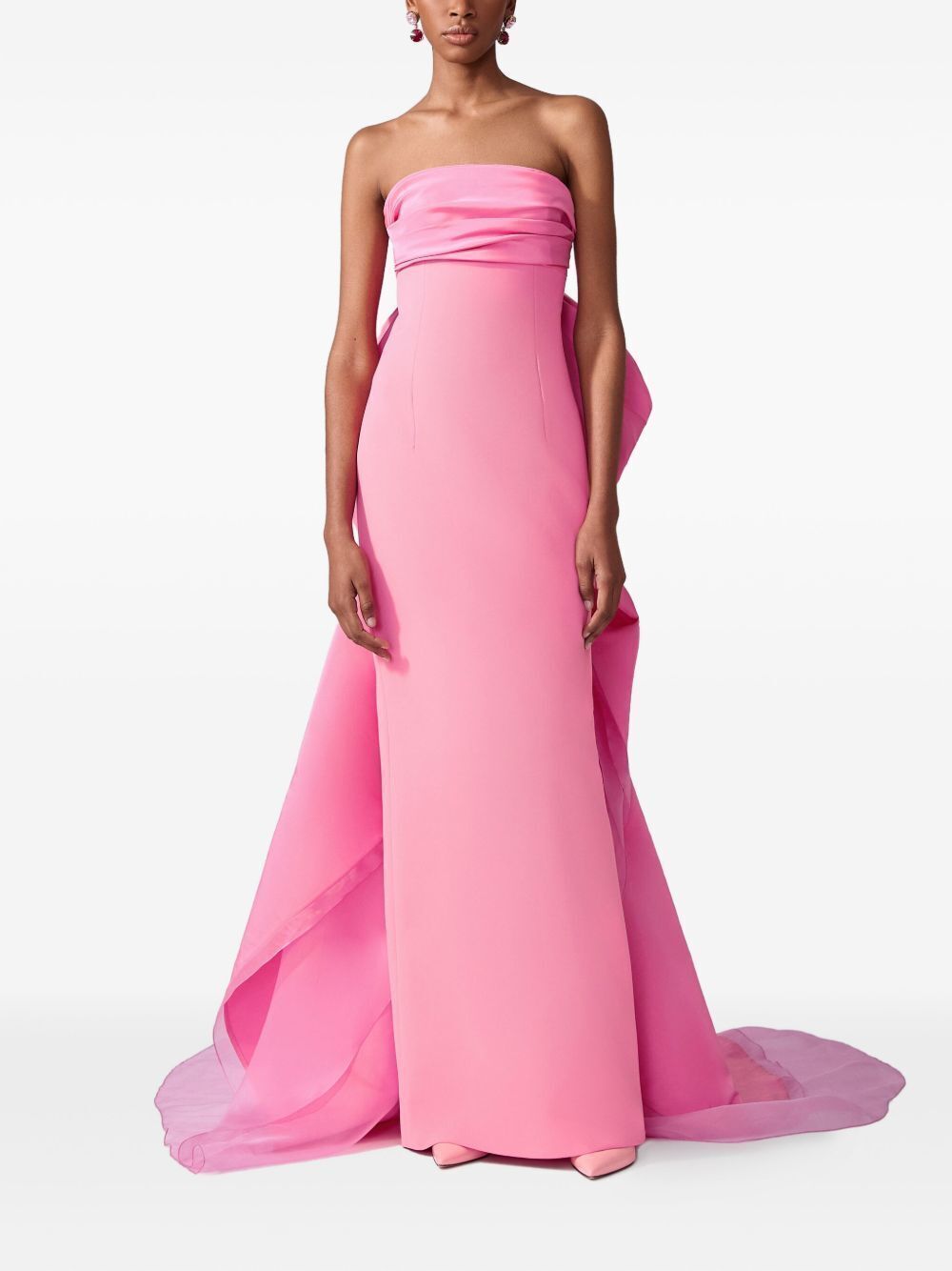 Strapless Bow Detail Maxi Dress Pink HV2720