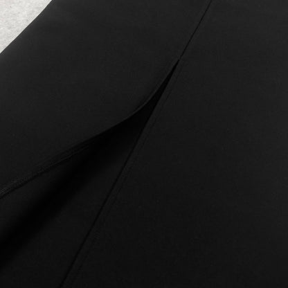 Strapless Crystal Choker Maxi Dress Black