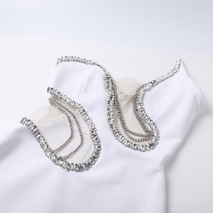 Strapless Crystal Detail Maxi Dress HV2183