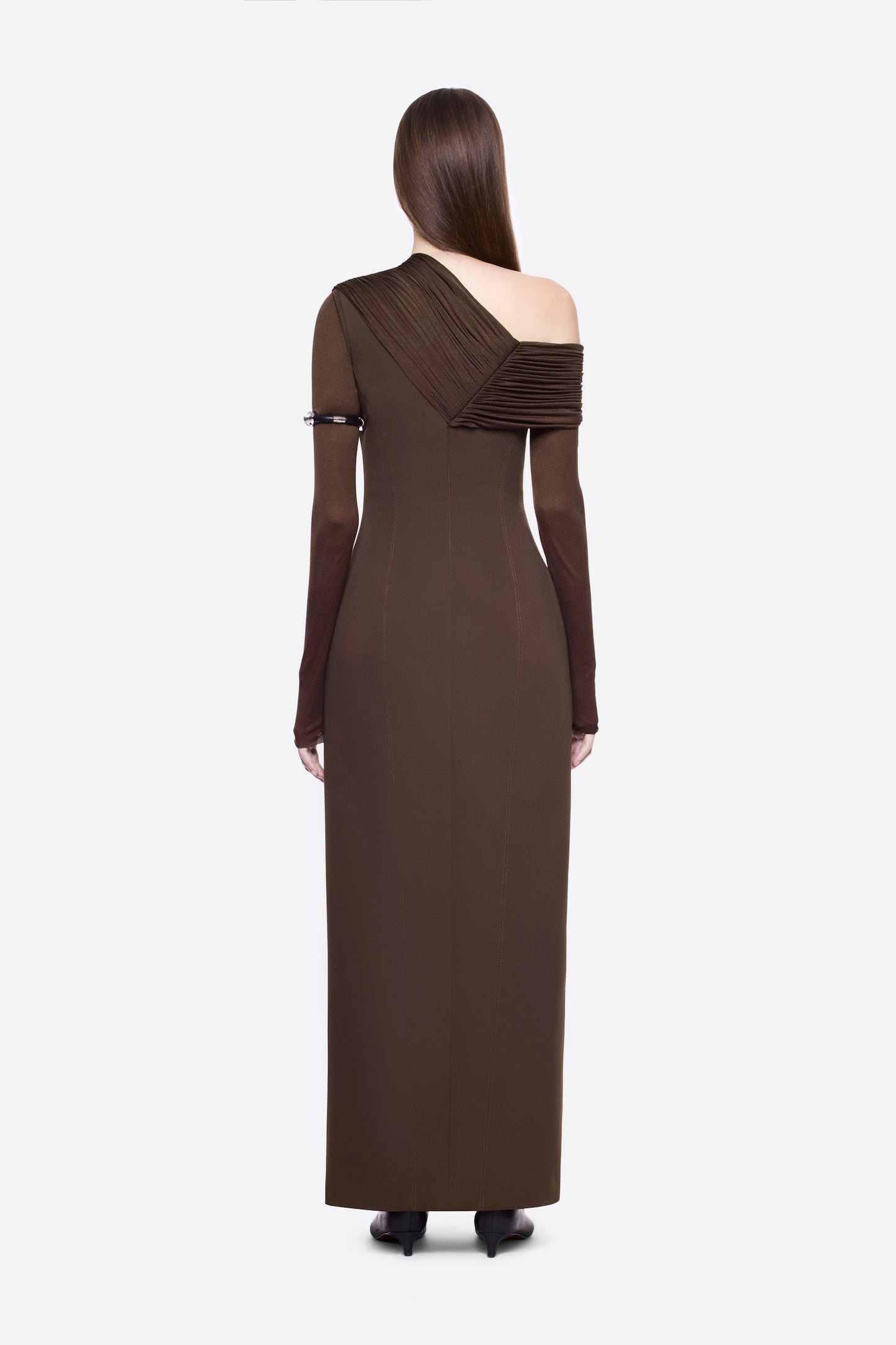 Long Sleeve Draped Detail Maxi Dress HV0057