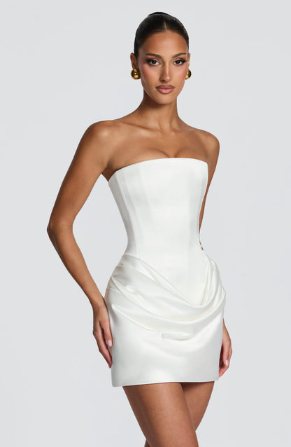 Draped Bardot Corset Dress HV3206