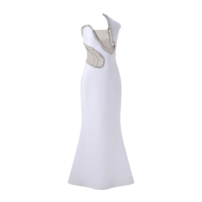 Strapless Crystal Detail Maxi Dress HV2183