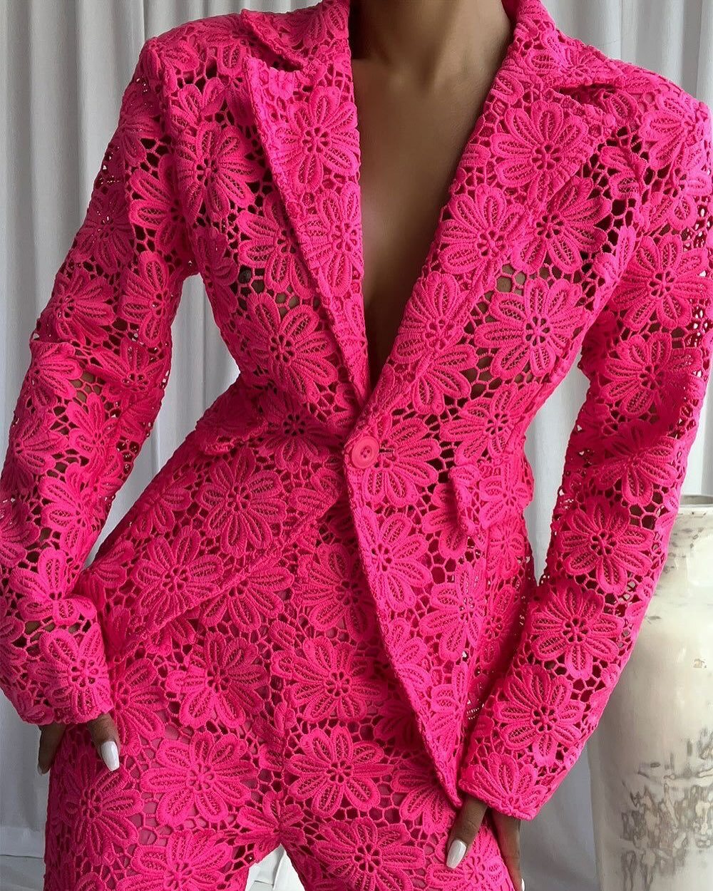 Floral Crochet Suit HV2890