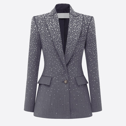 Crystal Embellished Suit Grey HV3064