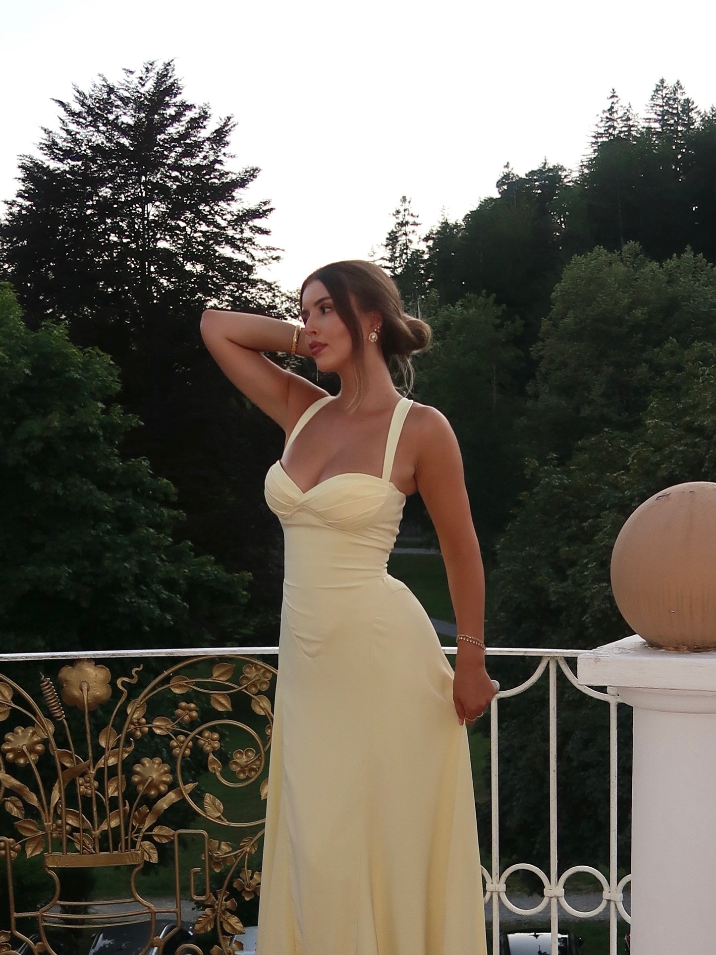 Bustier A Line Corset Maxi Dress HV3188