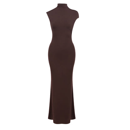 Draped Backless Maxi Dress HV0062