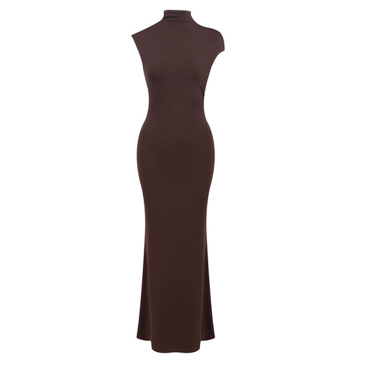 Draped Backless Maxi Dress HV0062