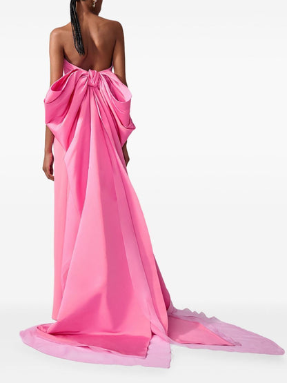 Strapless Bow Detail Maxi Dress Pink HV2720