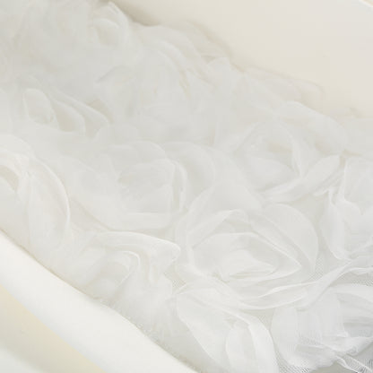 Strapless Puff Dress White