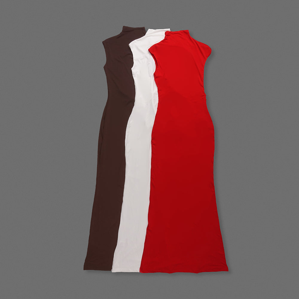Draped Backless Maxi Dress HV0062