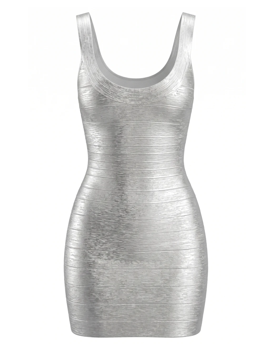 Woodgrain Foil Print Dress Gold HV2941