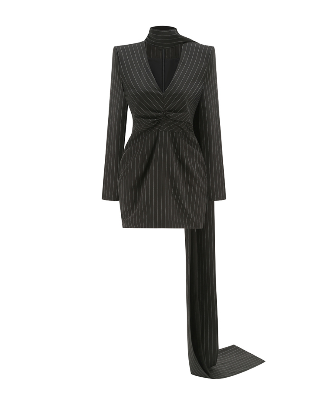 Long Sleeve Striped Dress Black HV2826