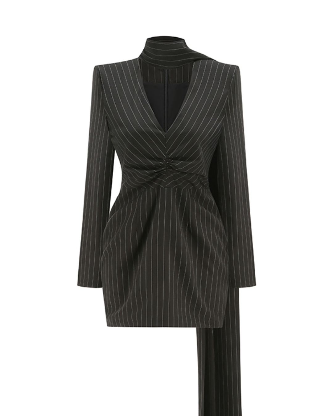 Long Sleeve Striped Dress Black HV2826