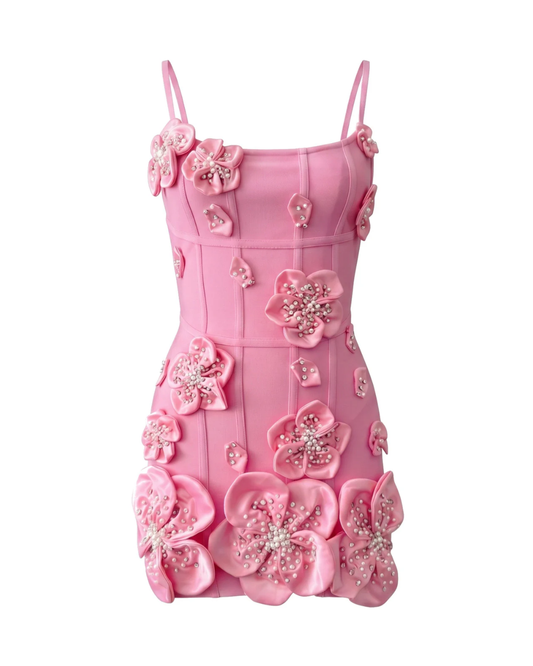 Floral Structured Dress Pink HV3026