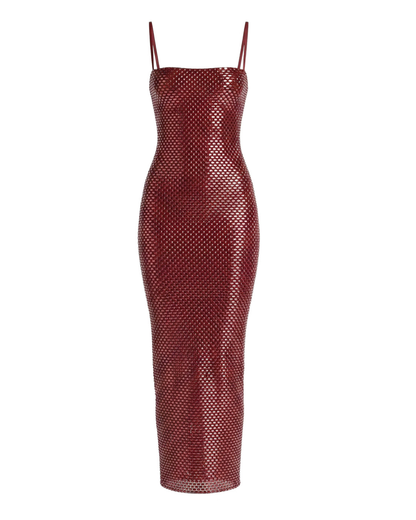 Embellished Maxi Dress Burgundy HV2725