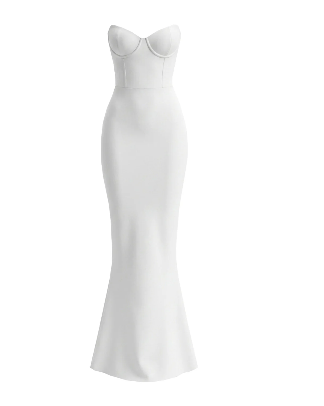 Strapless Bustier Maxi Dress White HV2981