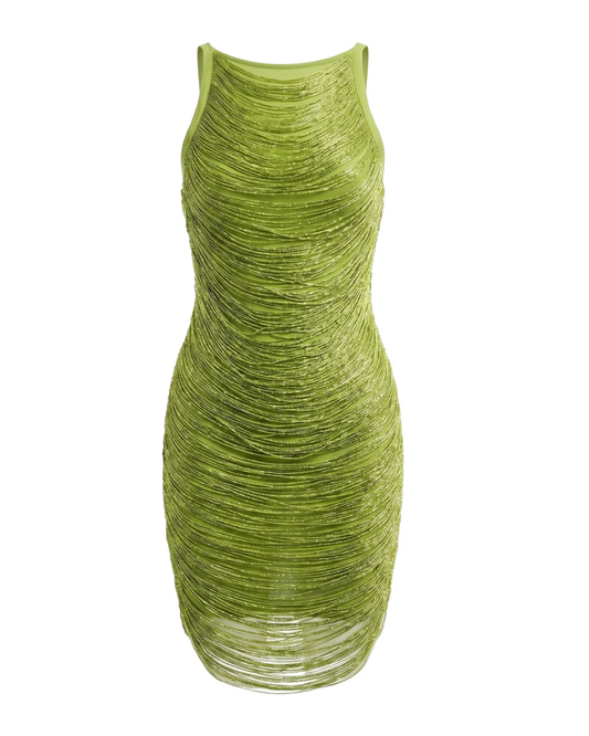 Tassel Detail Dress Green HV2993