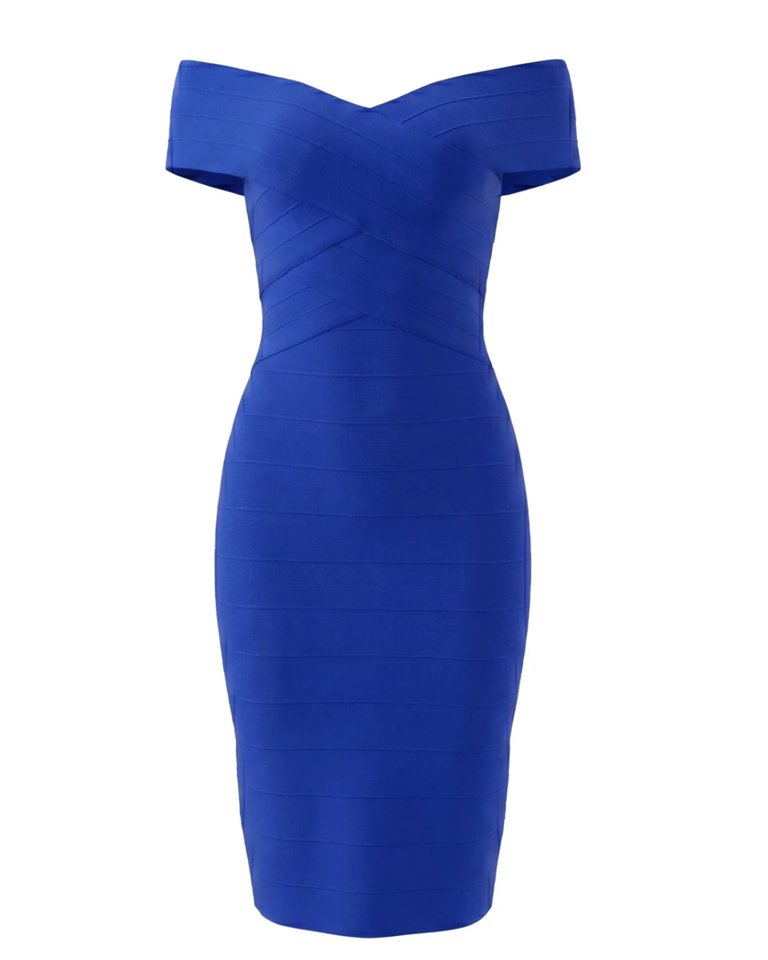 Bardot Structured Midi Dress Blue HV3034