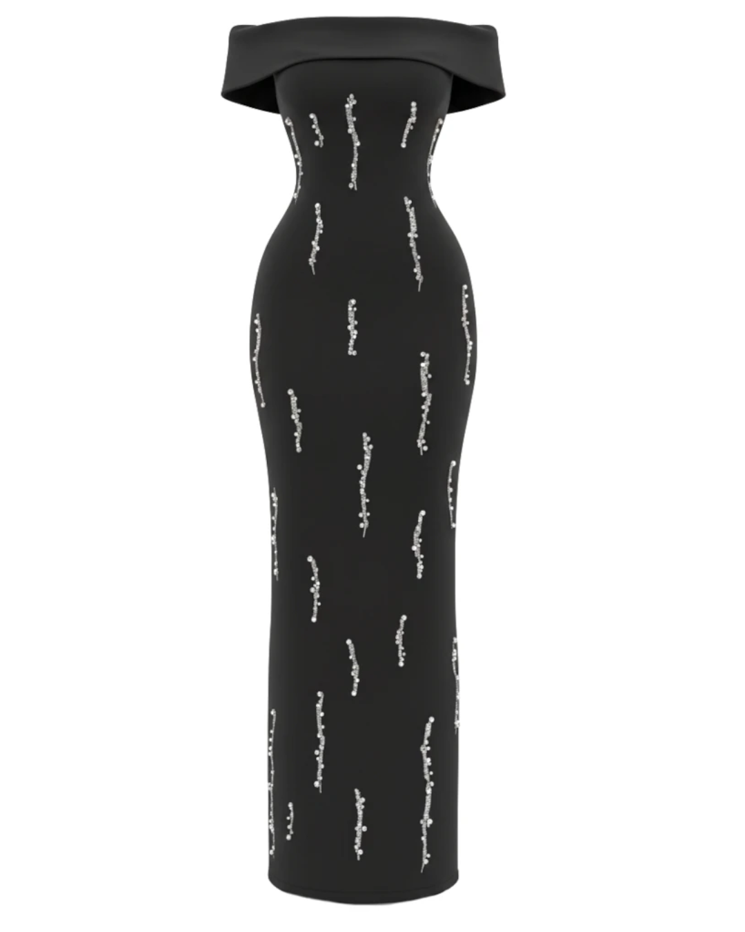 Bardot Crystal Maxi Dress Black HV2598