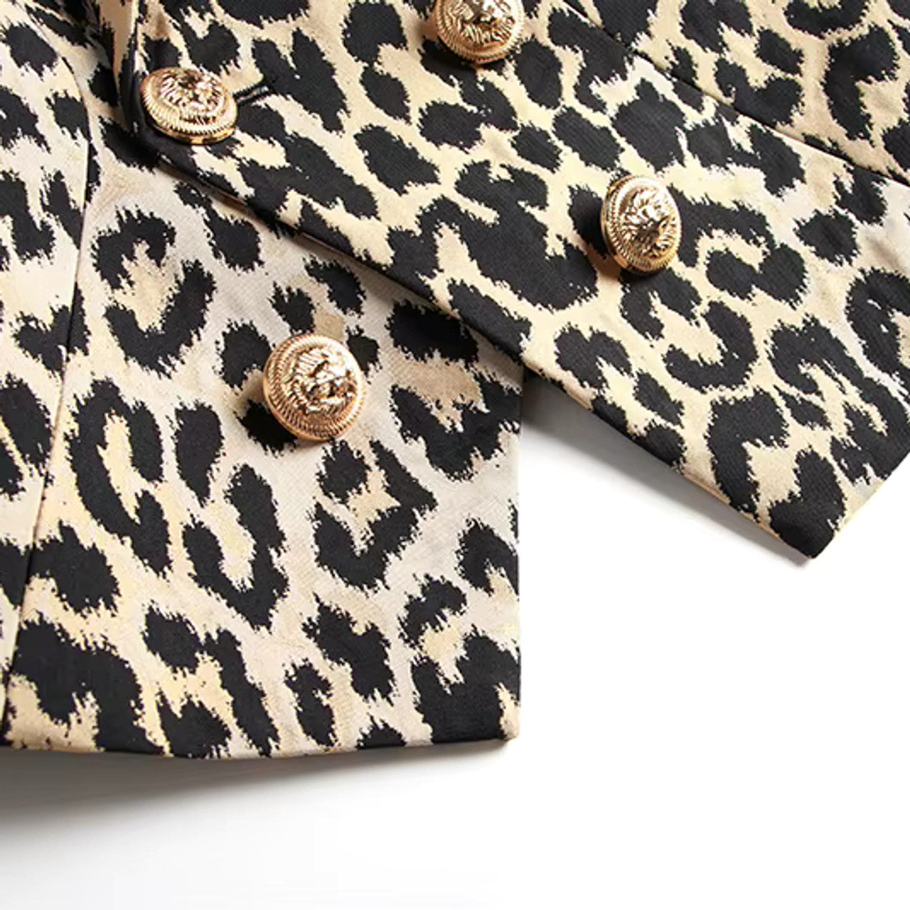 Animal Print Long Sleeve Blazer