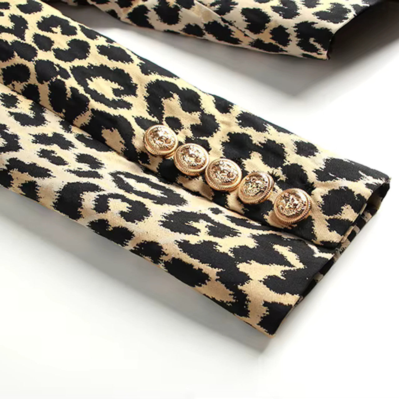 Animal Print Long Sleeve Blazer