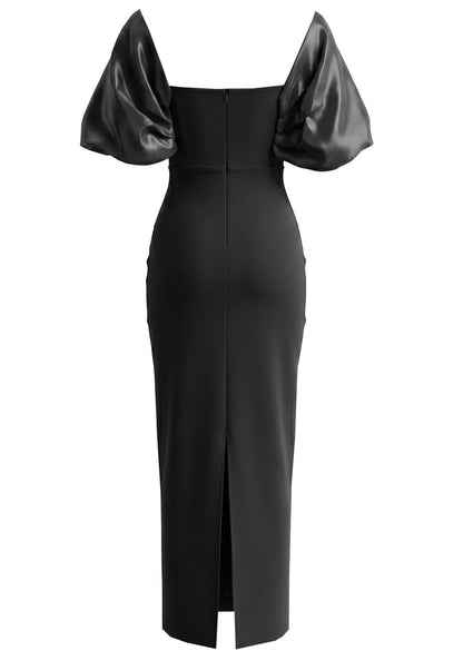 Bardot Crystal Bustier Maxi Dress Black HV2987