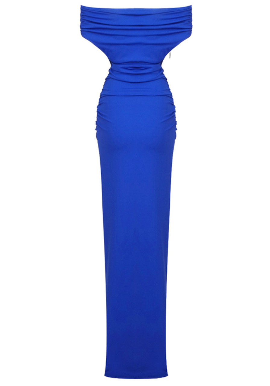 Bardot Draped Maxi Dress Blue