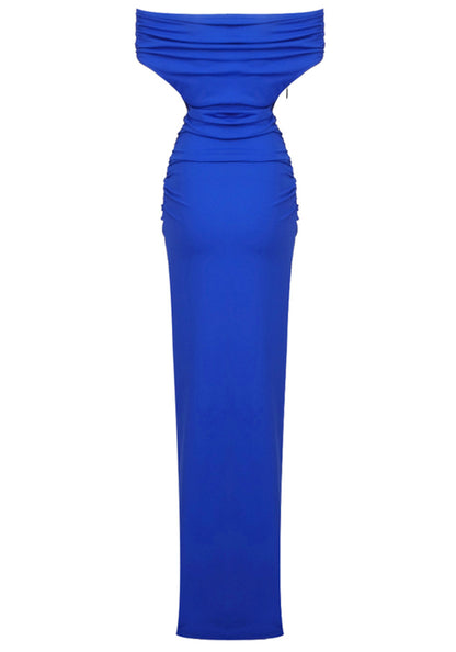 Bardot Draped Maxi Dress Blue