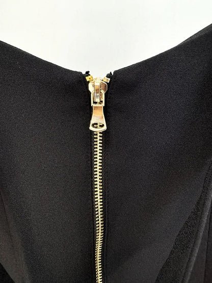 Blazer Skirt Suit Black White