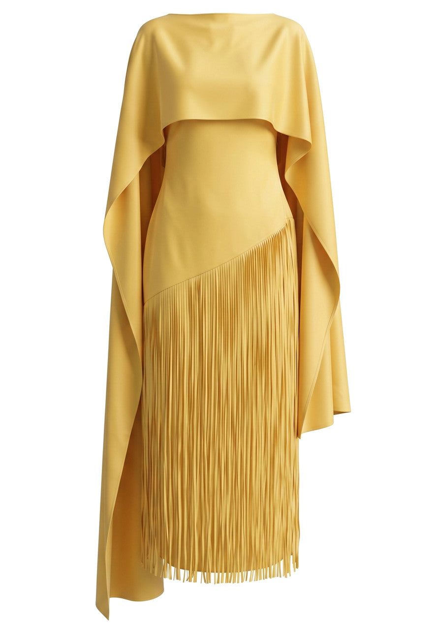 Cape Tassel Maxi Dress Lavender HV3117