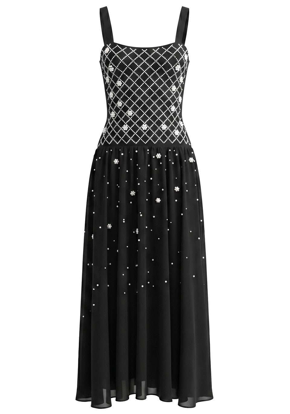 Crystal Embellished A Line Maxi Dress Dark Red HV2988