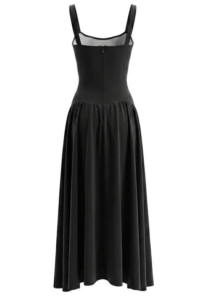 Crystal Embellished A Line Maxi Dress Dark Red HV2988