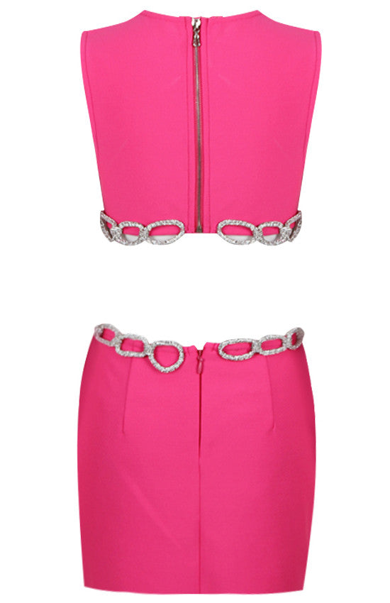 Crystal Chain Detail Dress  HV9287