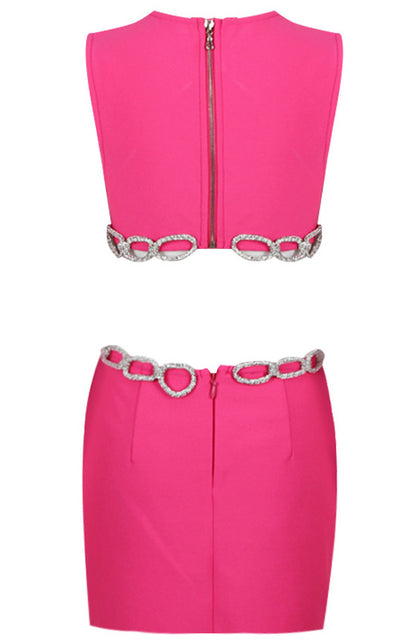 Crystal Chain Detail Dress  HV9287