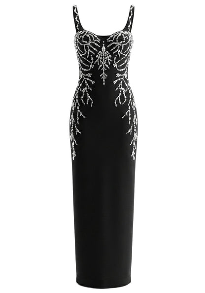 Crystal Embellished Maxi Dress HV3163