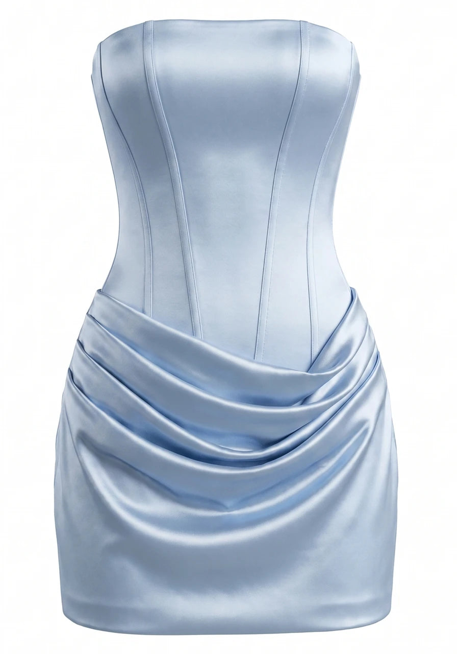 Draped Bardot Corset Dress HV3206