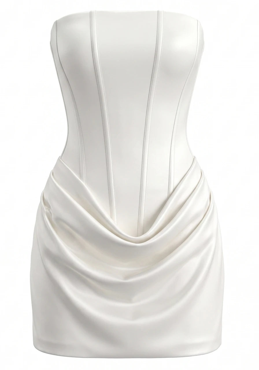 Draped Bardot Corset Dress HV3206