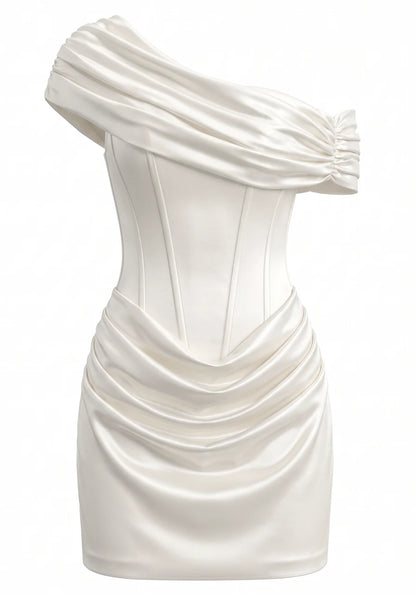 Draped Bardot Corset Dress HV3206