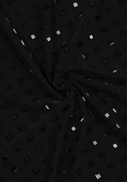 Embelllished Backless Maxi Dress Black HV9965