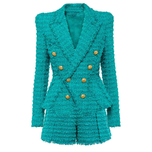 Long Sleeve Frayed Two Piece Set