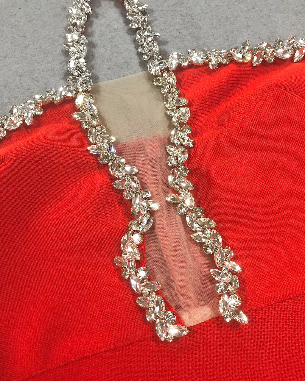 Halter Crystal Maxi Dress