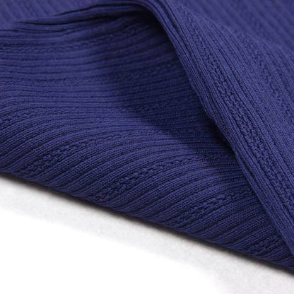 Halter Midi Knitted Dress Blue