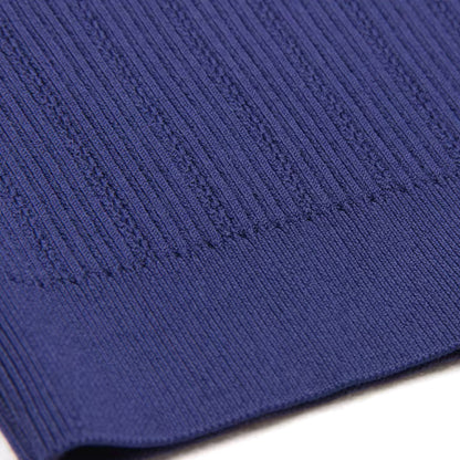 Halter Midi Knitted Dress Blue