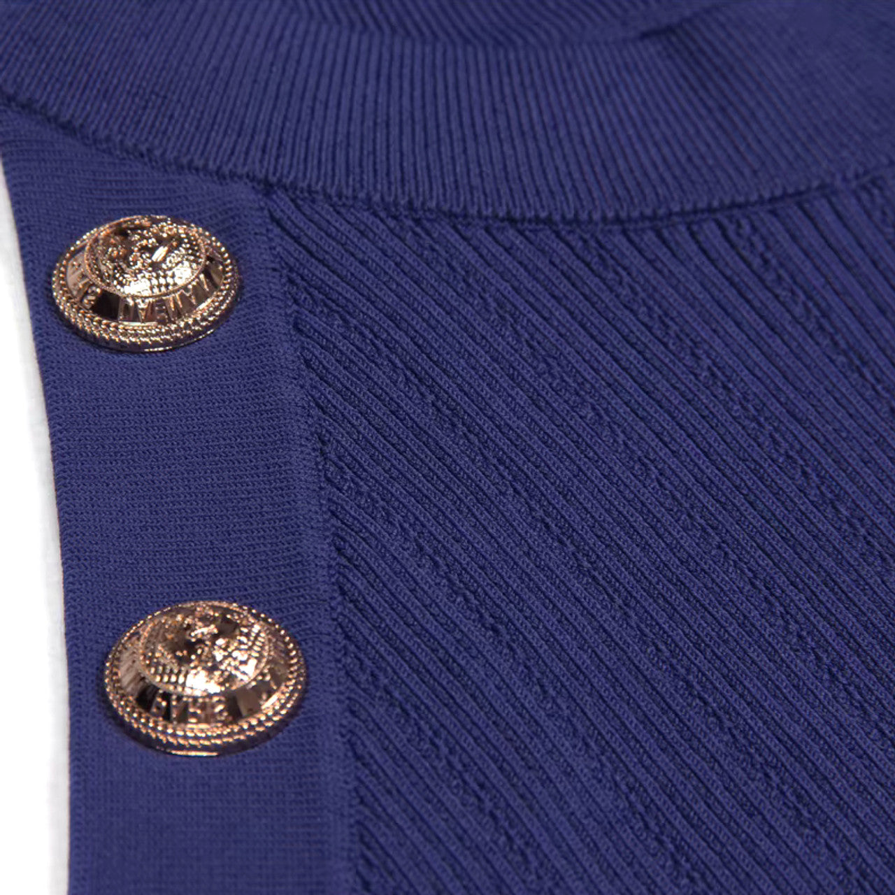 Halter Midi Knitted Dress Blue