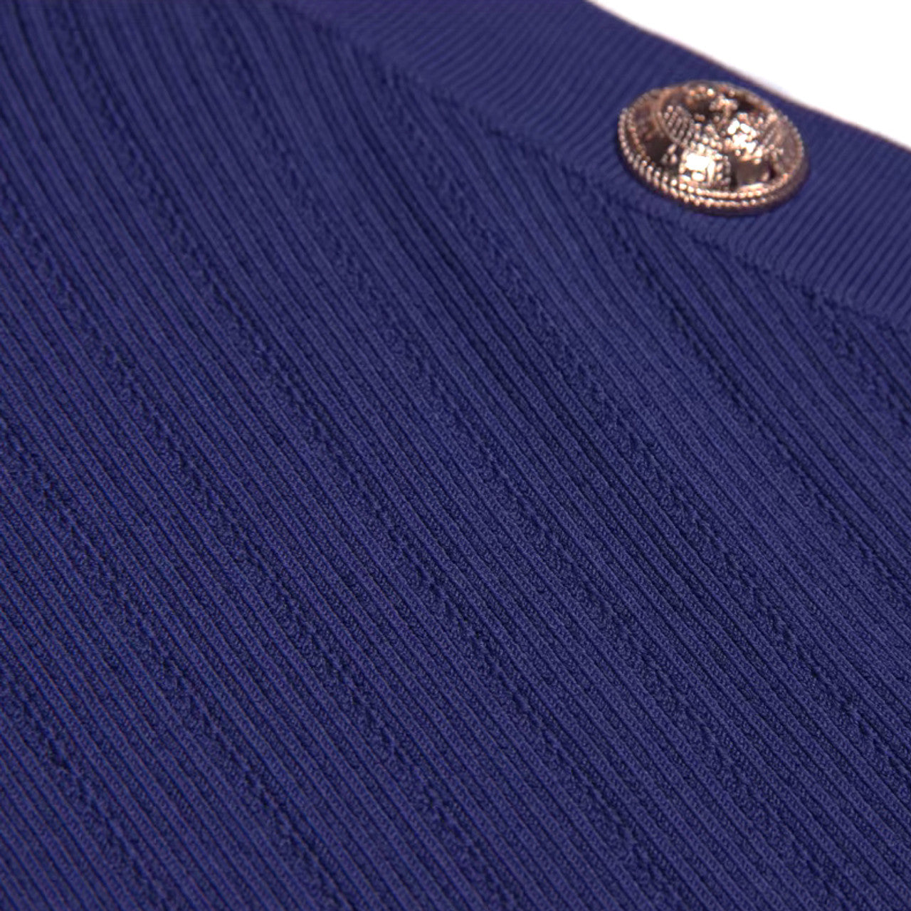 Halter Midi Knitted Dress Blue
