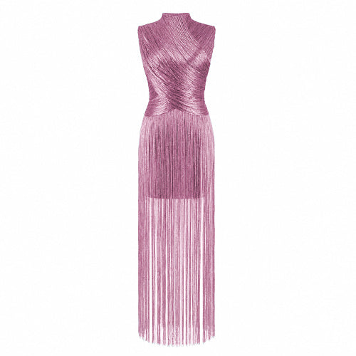 Tassel Detail Maxi Dress Pink HV3018