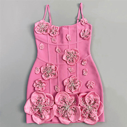 Floral Structured Dress Pink HV3026