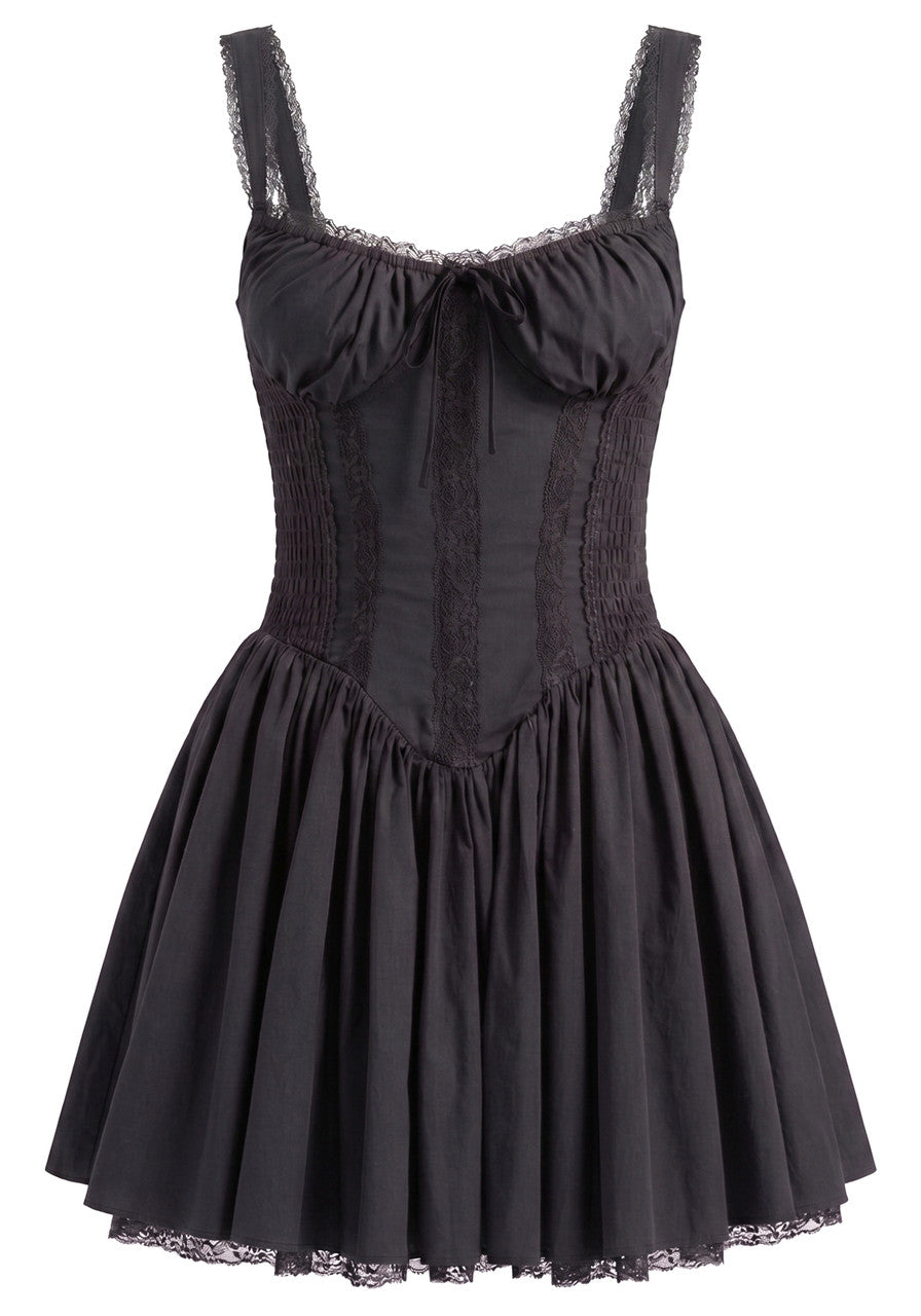 Lace Insert A Line Corset Dress HV3048