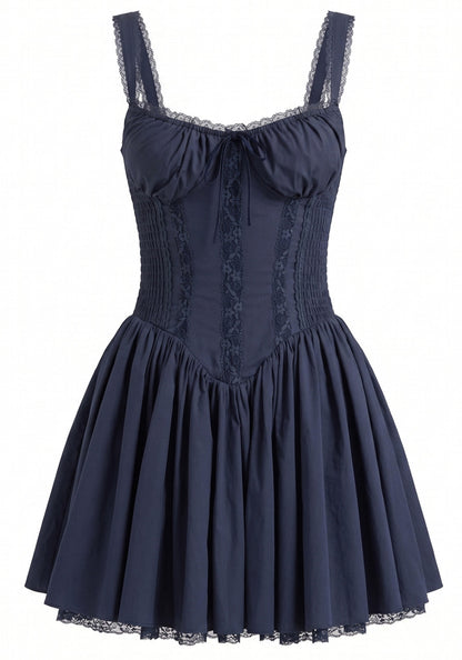 Lace Insert A Line Corset Dress HV3048